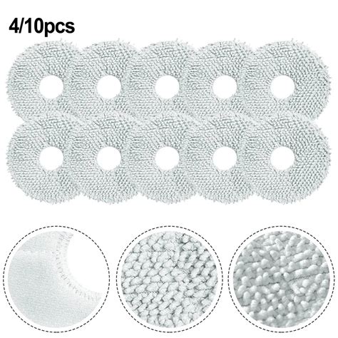 4 10pcs Mop Pads Cloths For Xiaomi Robot Vacuum X10 Plus Robot Vacuum