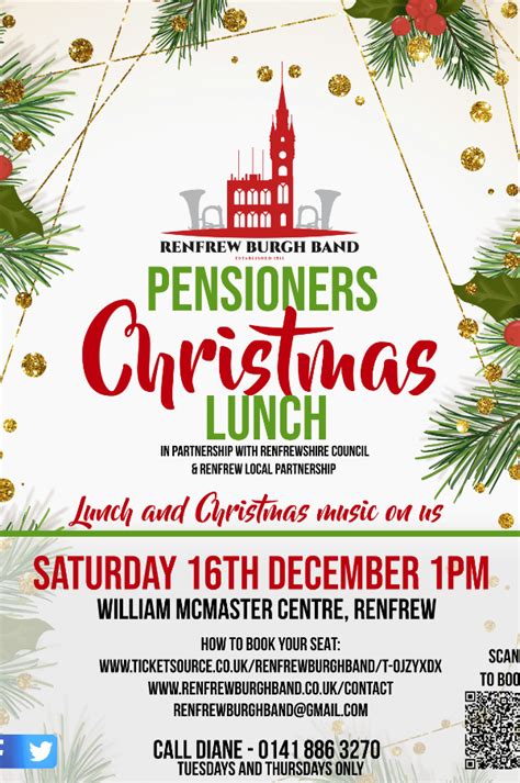 Pensioners Christmas Lunch Renfrew Residents Only At William Mcmaster