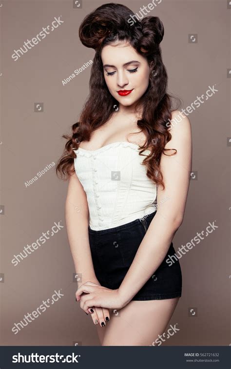 Beautiful Cute Brunette Stock Photo 562721632 Shutterstock