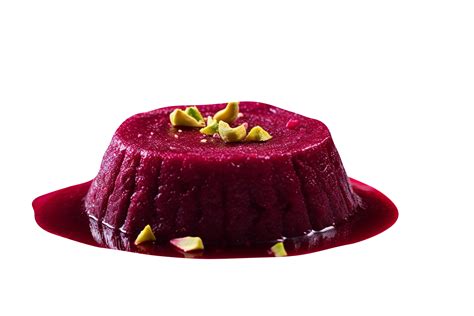 Homemade Beetroot Halwa With Pistachio Garnish On Transparent