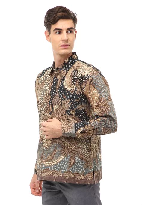 Jual Hamlin Kendrick Atasan Formal Kemeja Batik Pria Adiguna Long