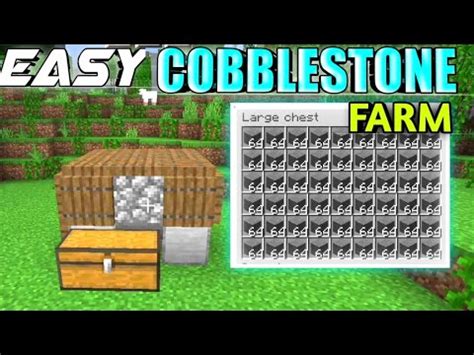 How To Make Cobblestone Farm In Minecraft Bedrock 1 19 Mcpe 1 19