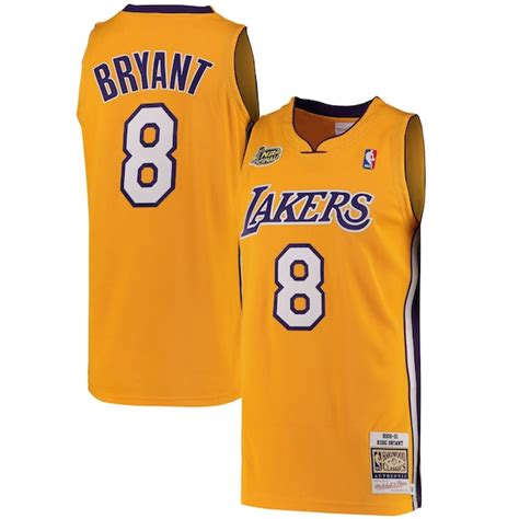 Los Angeles Lakers Kobe Bryant 2000 01 Authentic Swingman Jersey Yellow Mens