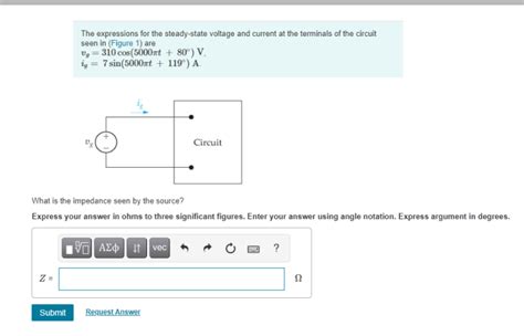 Solved The Expressions For The Steady State Voltage And Chegg