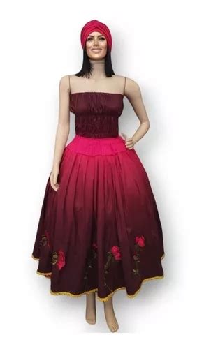 Conjunto Degrade Bordo Rosas Vermelhas Pomba Gira Loja