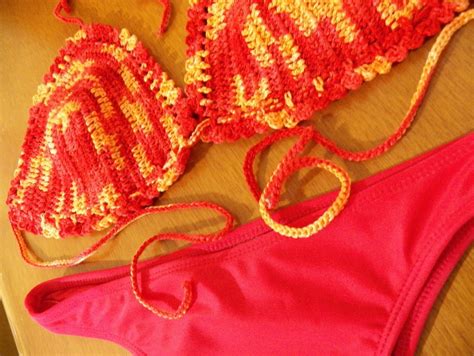 Bikini Coral Em Crochet Elo Produtos Especiais