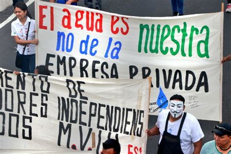 La Lucha Por El Agua En El Salvador Marcha