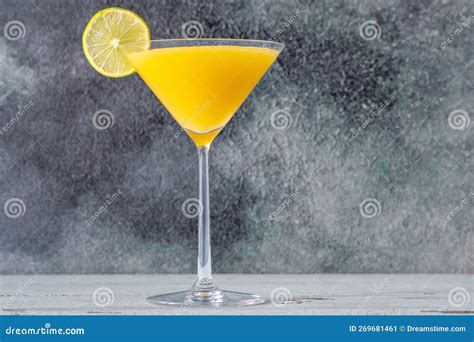 Frozen Mango Martini Cocktail Stock Image Image Of Drink Cold 269681461