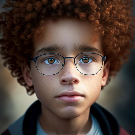 Premium Ai Image A Portrait Of A Handsome African American Young Boy