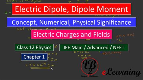 Electric Dipole Dipole Moment Class 12 Physics Chapter 1 Electric