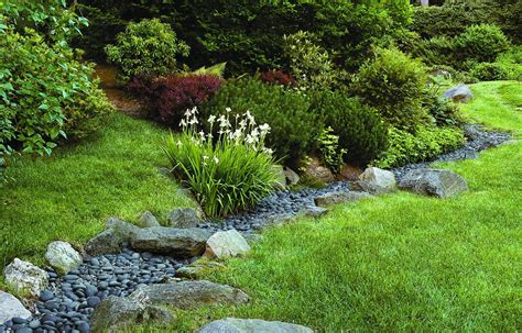 drainage swale, dry creek, dry stream | Yard drainage, Landscape drainage, Landscape solutions