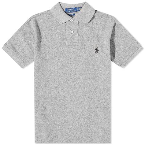 Polo Ralph Lauren Slim Fit Polo Shirt Grey 710548797011 Footy