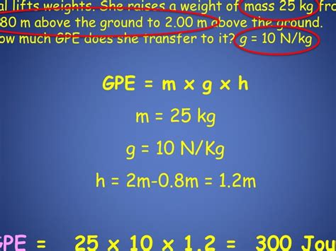 Gravitational Potential Energy GPE Calculations | Teaching Resources