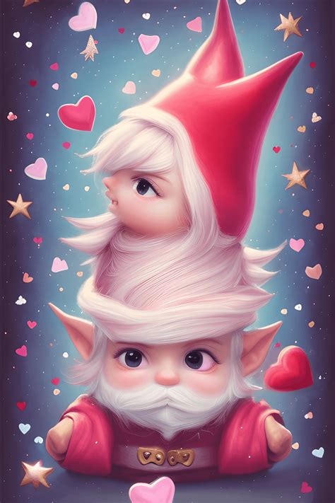 Whimsical Detailed Fantasy Cute Kawaii Gnome Creative Fabrica