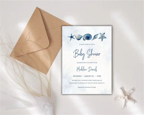 Ocean Baby Showers Bridal Showers Under The Sea Invitation Paper