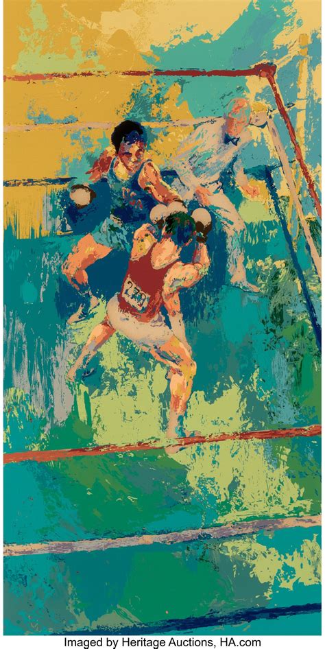 Bid Now Leroy Neiman American Olympic Boxing Moscow