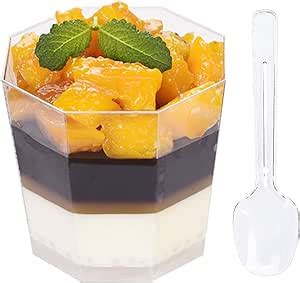 Amazon Foraineam Pack Oz Clear Plastic Dessert Cups With