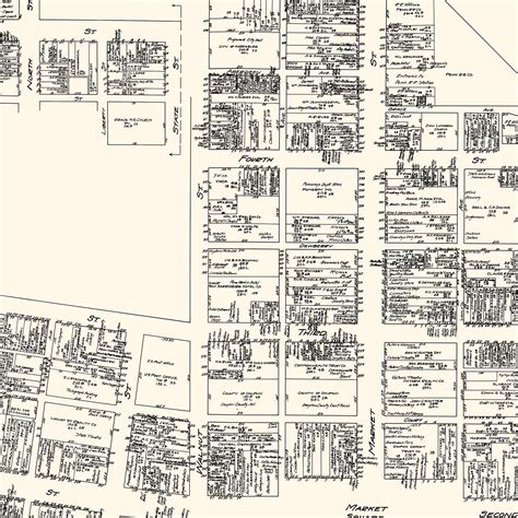 Vintage Map of Harrisburg, PA Business Section 1929 by Ted's Vintage Art