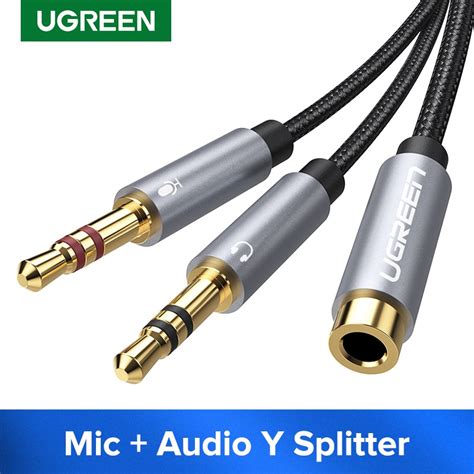 Cabo De Fone De Ouvido Microfone E Udio Y Splitter Ugreen Para Pc