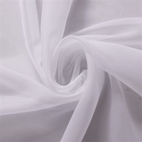 White Plain Voile Net Curtain Fabric 58 Inches Wide Sold By The Metre