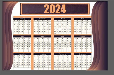 تقویم میلادی دیواری Calendar 2024 کد 14913