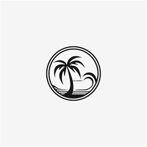 Premium Vector Palm Tree Logo Design Vector Illustration