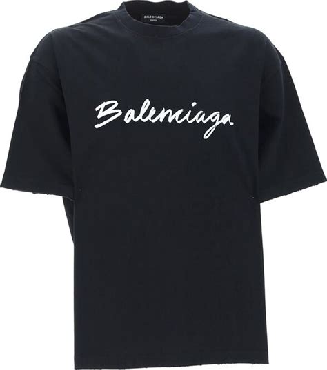 Balenciaga Logo Printed Medium Fit T Shirt Shopstyle