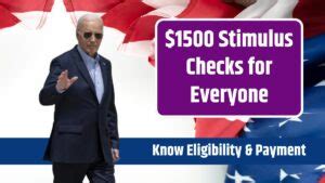 1500 Stimulus Checks For Everyone Know Eligibility Payment Dates