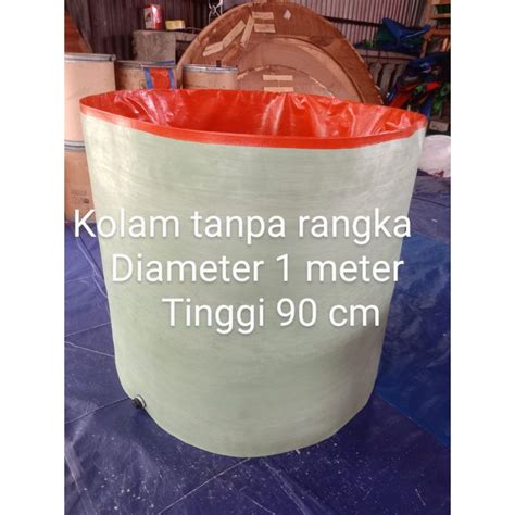 Jual Terpal Kolam Terpal Ikan Bulat Tanpa Rangka A20 Korea Diameter 1