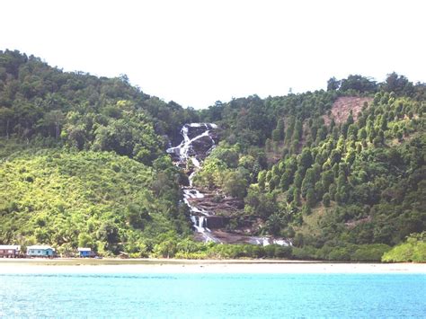 Temburun Waterfall Of Anambas Anambas Island Riau Indonesia Photo