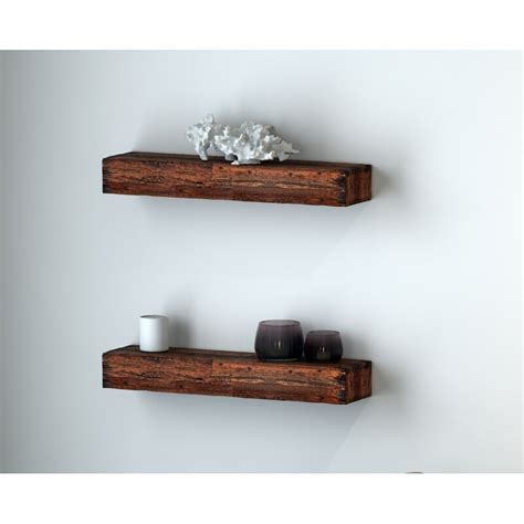 Kelly Clarkson Home Bastia 2 Piece Acacia Solid Wood Floating Shelf And Reviews Wayfair Canada