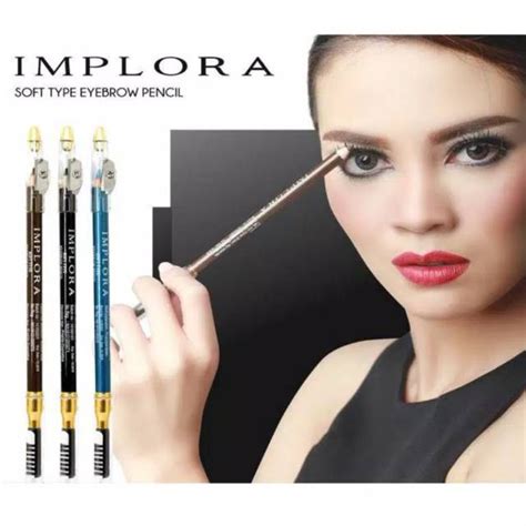 Jual IMPLORA Eye Brow Pencil 2 IN 1 PENSIL SERUTAN SIKAT