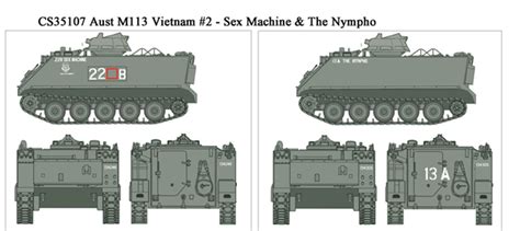 Aust M113 Vietnam Sex Machine And Nympho Callsign Models 35107