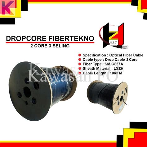 Jual Kabel Dropcore Fiber Optik 2 Core 3 Seling FIBER TEKNO Dw