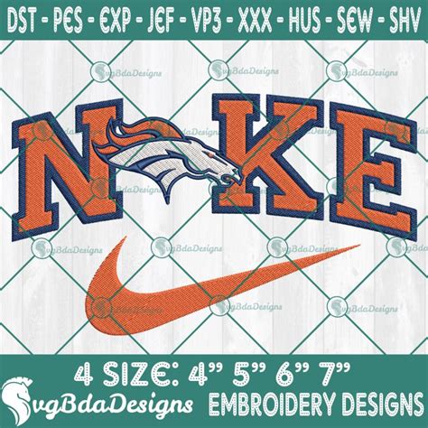 Nike Denver Broncos Embroidery Designs Denver Broncos Football Embroidery