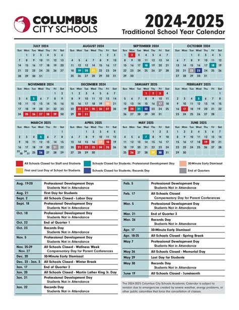 Columbus City Schools Calendar 2025 20 - Floria Gusella