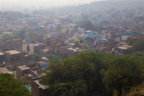 View On Traditional Indian Village Morning Haze Editorial Photography