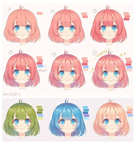 Hair Tutorial By Mel0des On Deviantart Drawing Hair Tutorial Digital