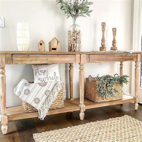 50 Modern Farmhouse Console Table Design Ideas Mikedecor Info