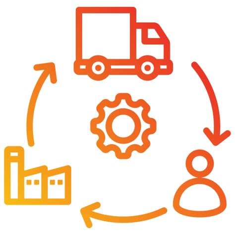 Supply Chain Management Generic Gradient Outline Icon