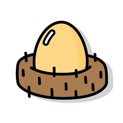 Egg Nest Doodle 6 Stock Illustration - Download Image Now - Bird's Nest ...