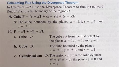 Solved Calculating Flux Using The Divergence Theorem In