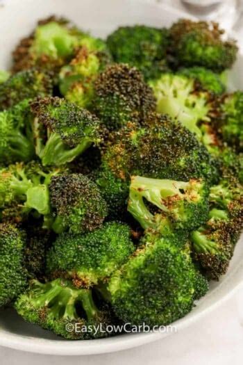 Air Fryer Roasted Broccoli 15 Minute Side Dish Easy Low Carb