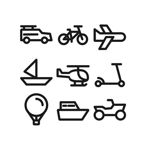 transportation icons set. vector illustration. 22152666 Vector Art at Vecteezy