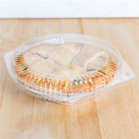 Polar Pak 6 Hinged Clear Pie Container With Low Dome Lid 300case