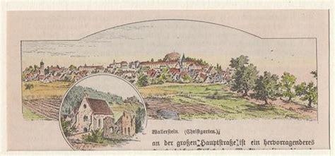 Orig Kolorierter Holzstich Bayern Wallerstein 1850 Kunst