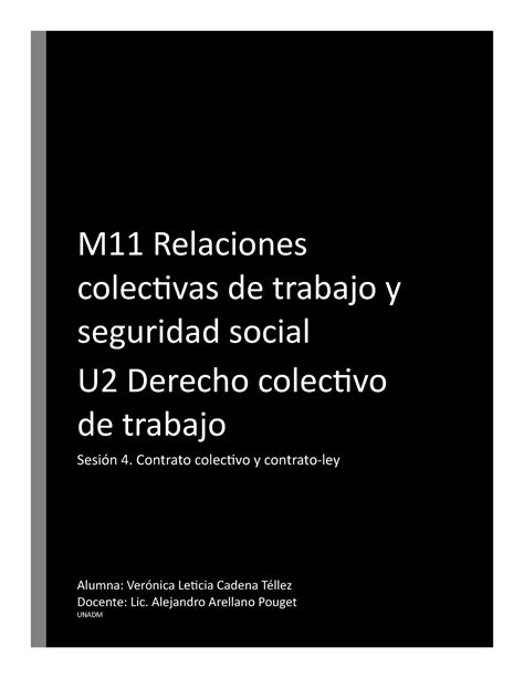 M U S Vect Derecho Laboral Contrato Colectivo M Relaciones