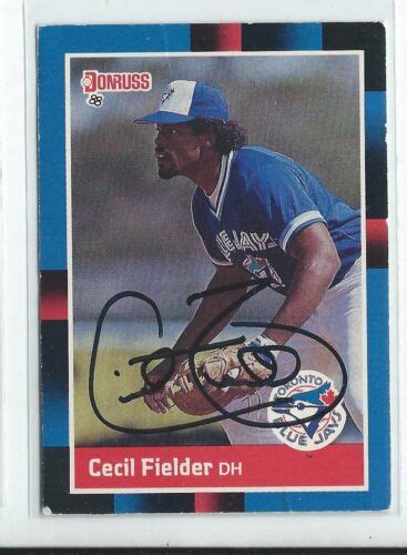 Cecil Fielder Signed 1988 Donruss Card 565 EBay