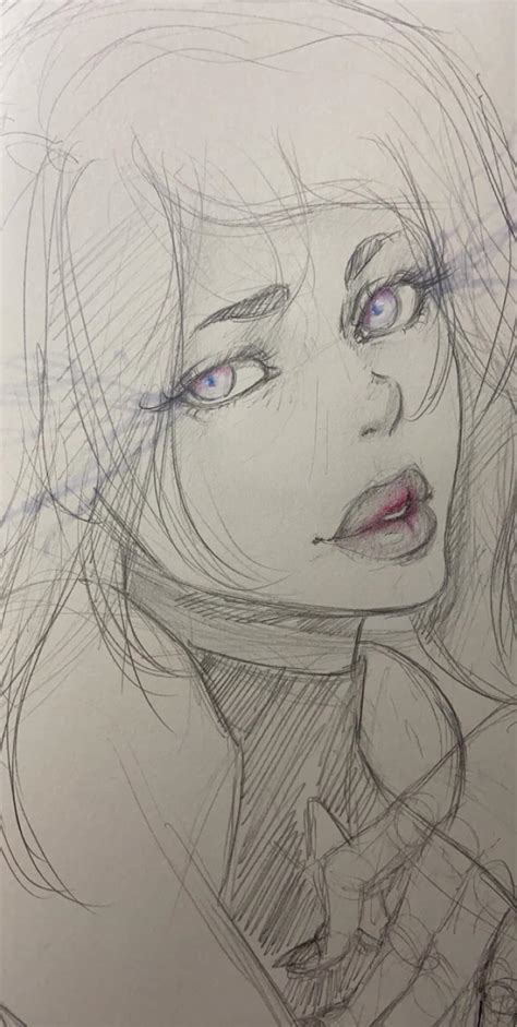 Girl with blue eyes : r/drawing