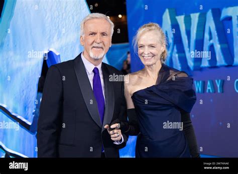 James Cameron And Suzy Amis Cameron Pose For Photographers Upon Arrival